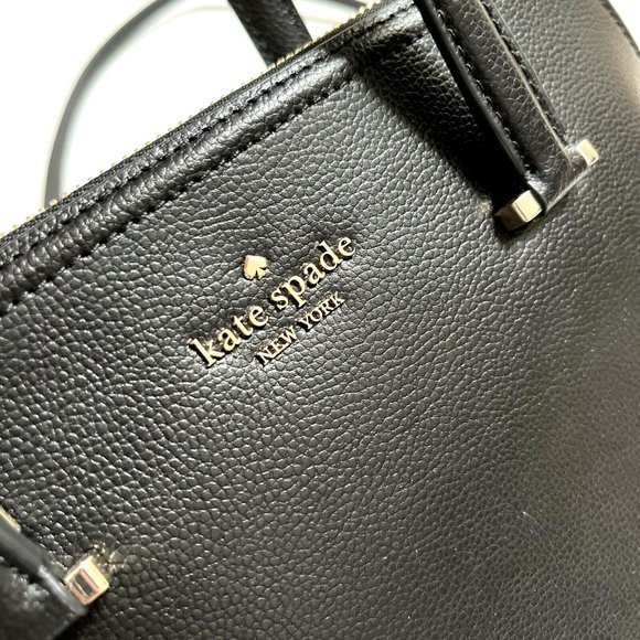 NWT $360 Kate Spade Patterson Drive Medium Dome Satchel Bag Black Leather Gold - Picture 4 of 13